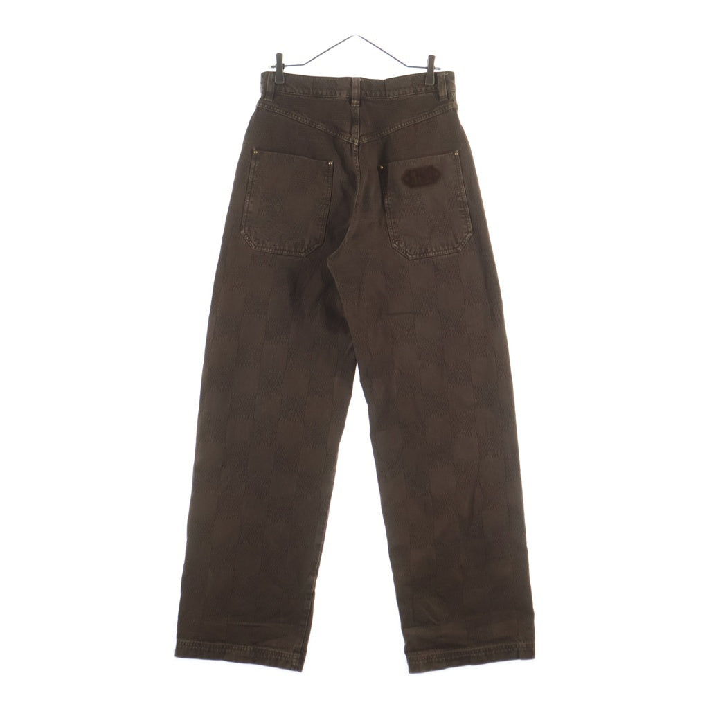 LOUIS VUITTON(ルイヴィトン) 24AW ダミエワークデニムパンツ ダブルニー ペインターパンツ ブラウン RM242M MKB HRD82W