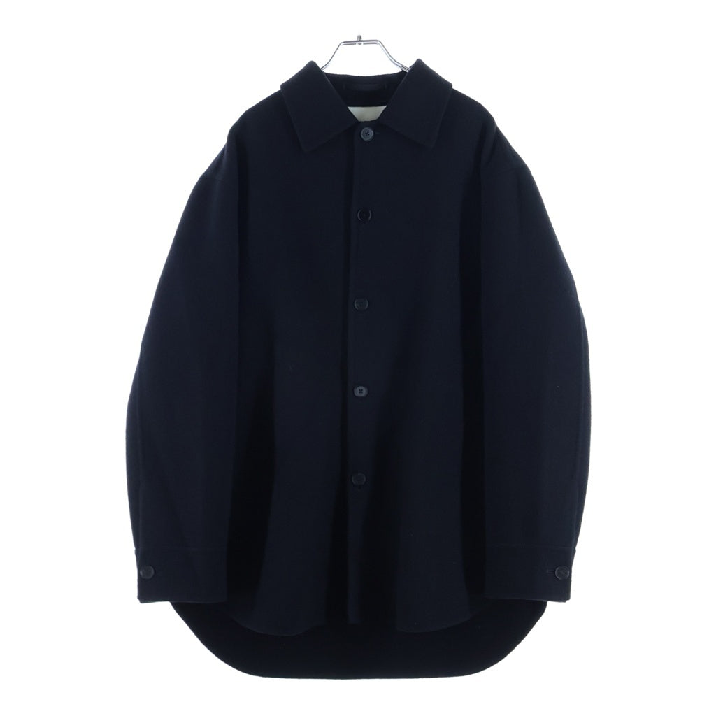 JIL SANDER(ジルサンダー) 23AW Wool Overshirt Black J23BN0006 ウールシャツジャケット ブラック