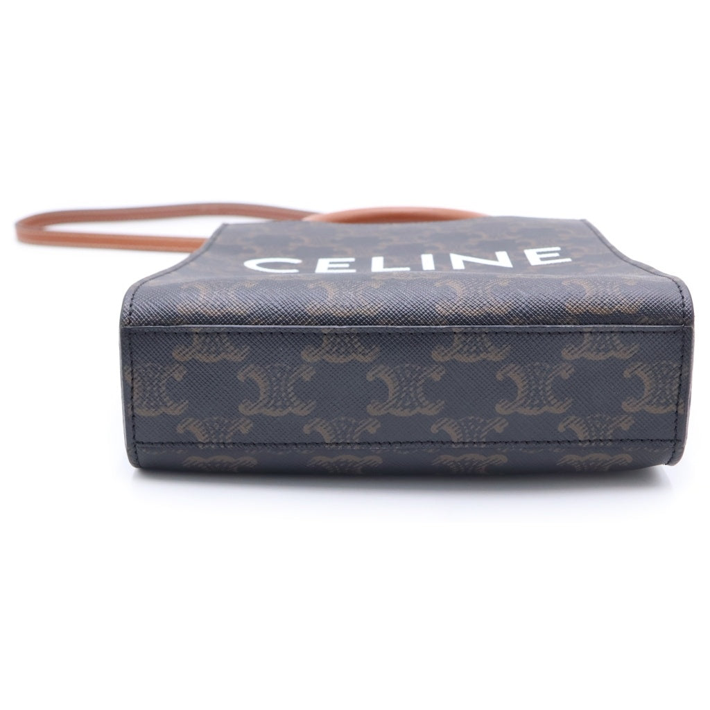 CELINE(セリーヌ) トリオンフ ミニバーティカルカバ 2WAYハンドバック ブラック/ブラウン