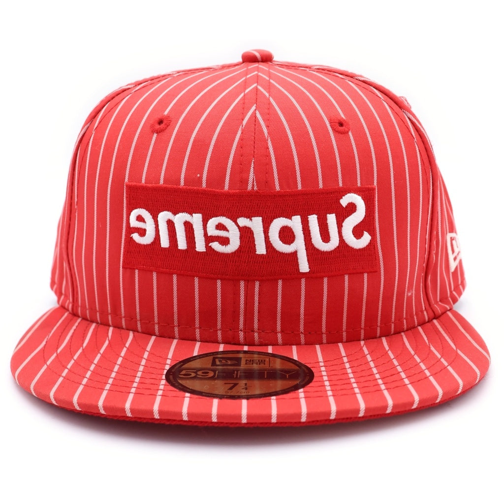 SUPREME(シュプリーム) 14SS × COMME des GARCON SHIRT× New Era コムデギャルソン ニューエラ ボックスロゴ ベースボールキャップ 帽子 レッド