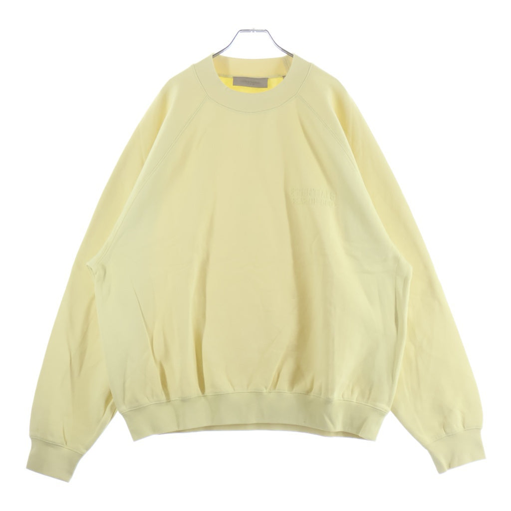FEAR OF GOD ESSENTIALS(フィアオブゴッド エッセンシャルズ) SWEATSHIRT フェルトロゴ クルーネックスウェットトレーナー イエロー