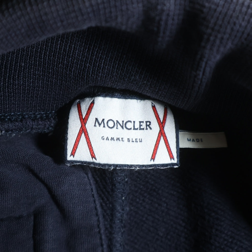 MONCLER GAMME BLEU(モンクレール・ガム・ブルー) PANTALONE ロゴワッペン スウェットパンツ ネイビー B23918703150