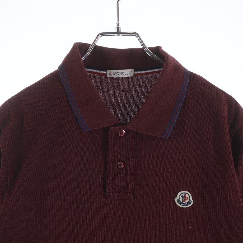 MONCLER(モンクレール) MAGLIA POLO MANICA CORTA ロゴワッペン 半袖ポロシャツ バーガンディー C10918304399