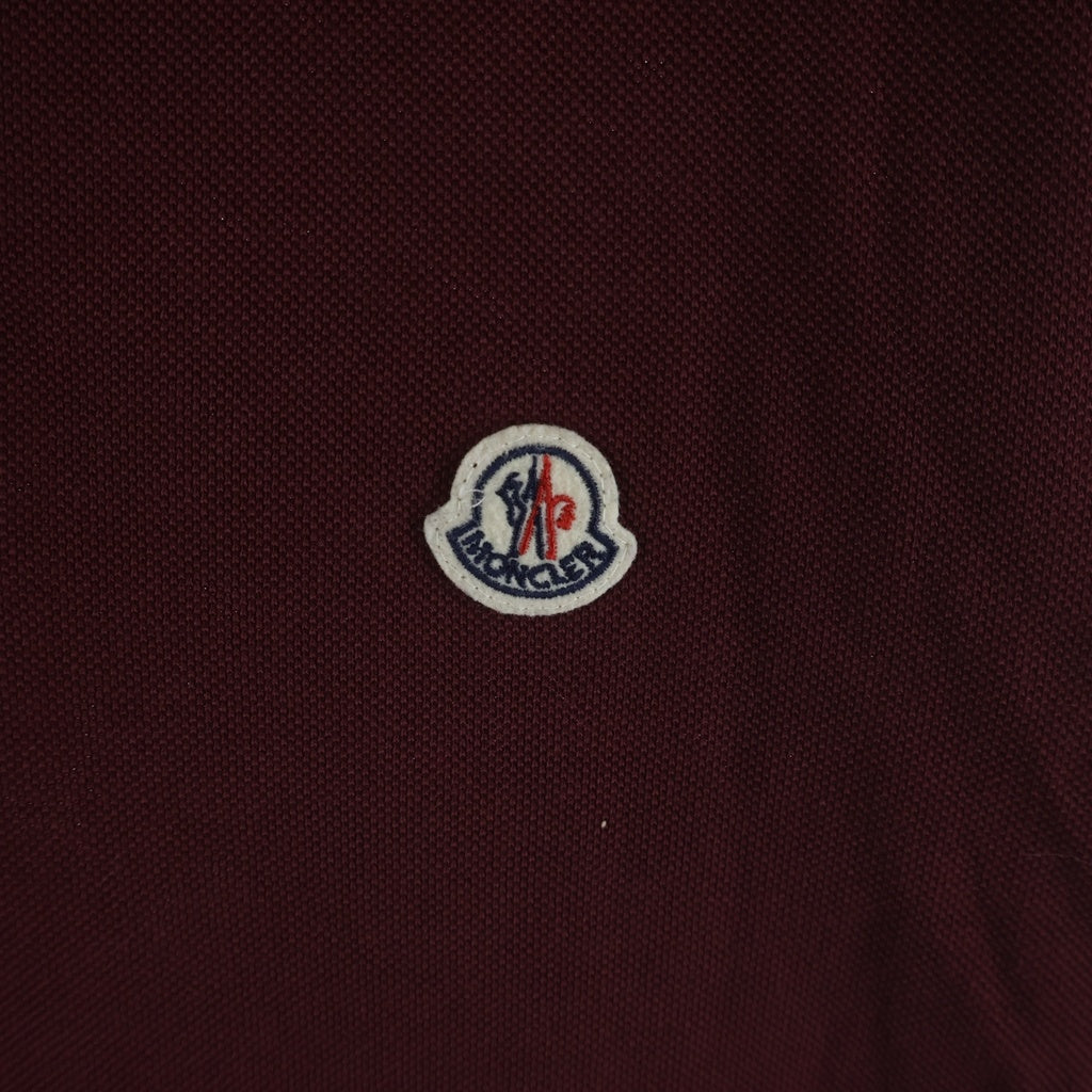 MONCLER(モンクレール) MAGLIA POLO MANICA CORTA ロゴワッペン 半袖ポロシャツ バーガンディー C10918304399