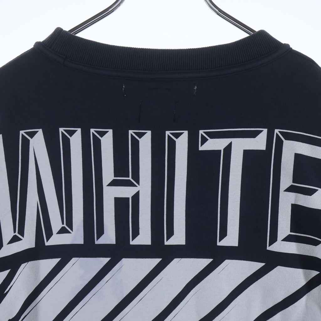OFF-WHITE(オフホワイト) 15AW Sweatshirt クルーネックスウェットトレーナー ネイビー