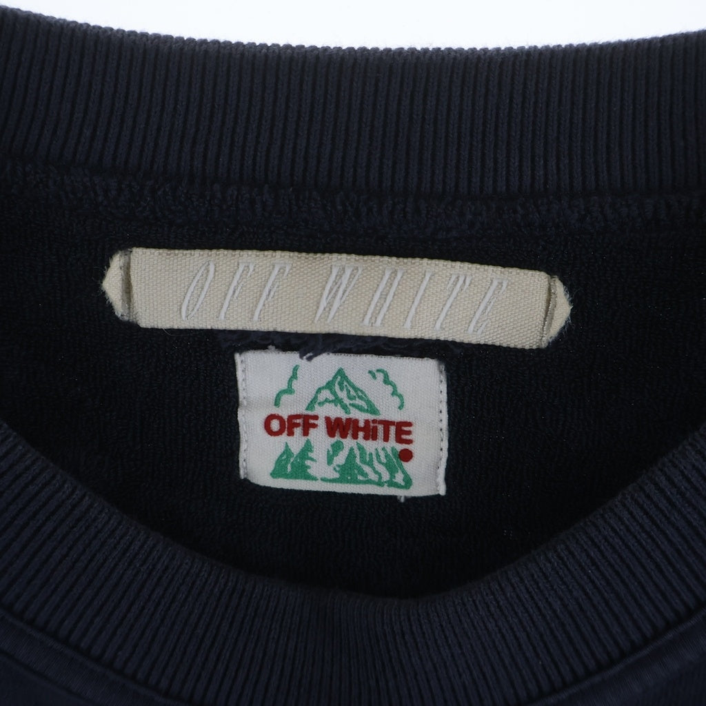 OFF-WHITE(オフホワイト) 15AW Sweatshirt クルーネックスウェットトレーナー ネイビー