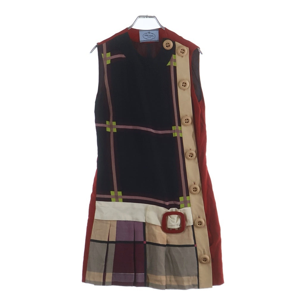 PRADA(プラダ) Silk Onepeace 総柄 シルクワンピース ドレス マルチ レディース P323ML