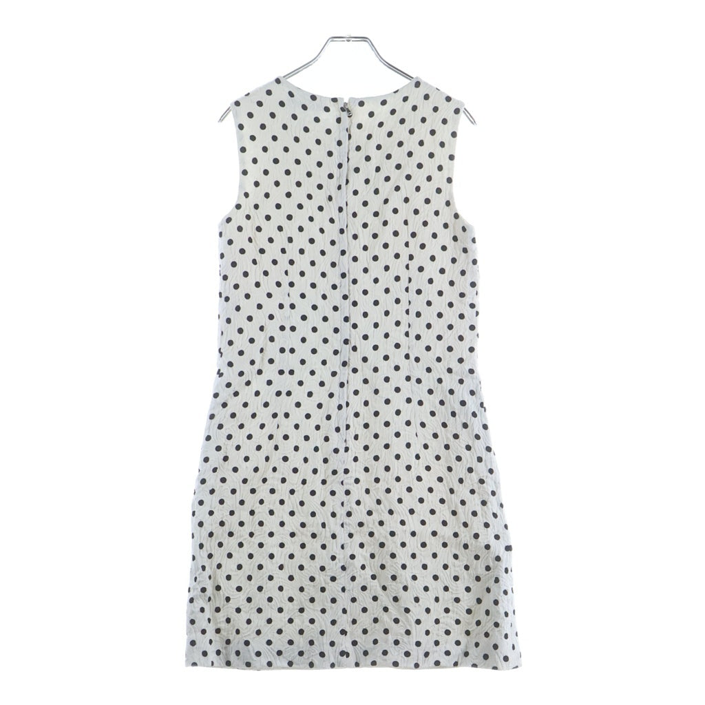 DOLCE & GABBANA(ドルチェアンドガッバーナ) Rayon Onepeace 総柄 ドット レーヨンワンピース ドレス ホワイト レディース FAB146 A49Q