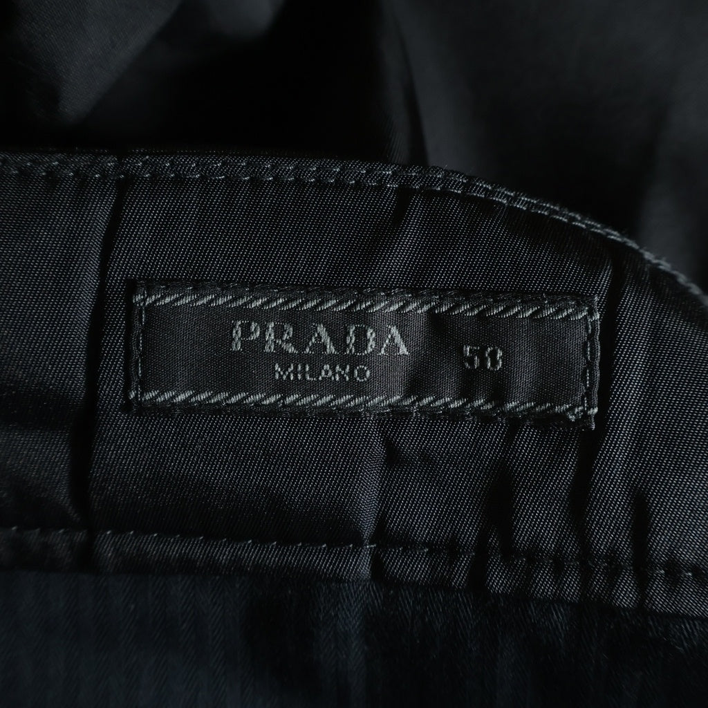 PRADA(プラダ) 21SS Re-Nylon Bermuda Shorts リナイロン トライアングルロゴ バミューダパンツ ナイロンショーツ ハーフパンツ ブラック SPG32