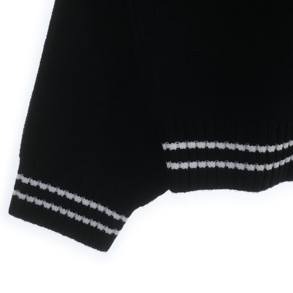 SUPREME(シュプリーム) 25AW Script Stripe Half Zip Sweater スクリプト ストライプ ハーフジップニット セーター ブラック