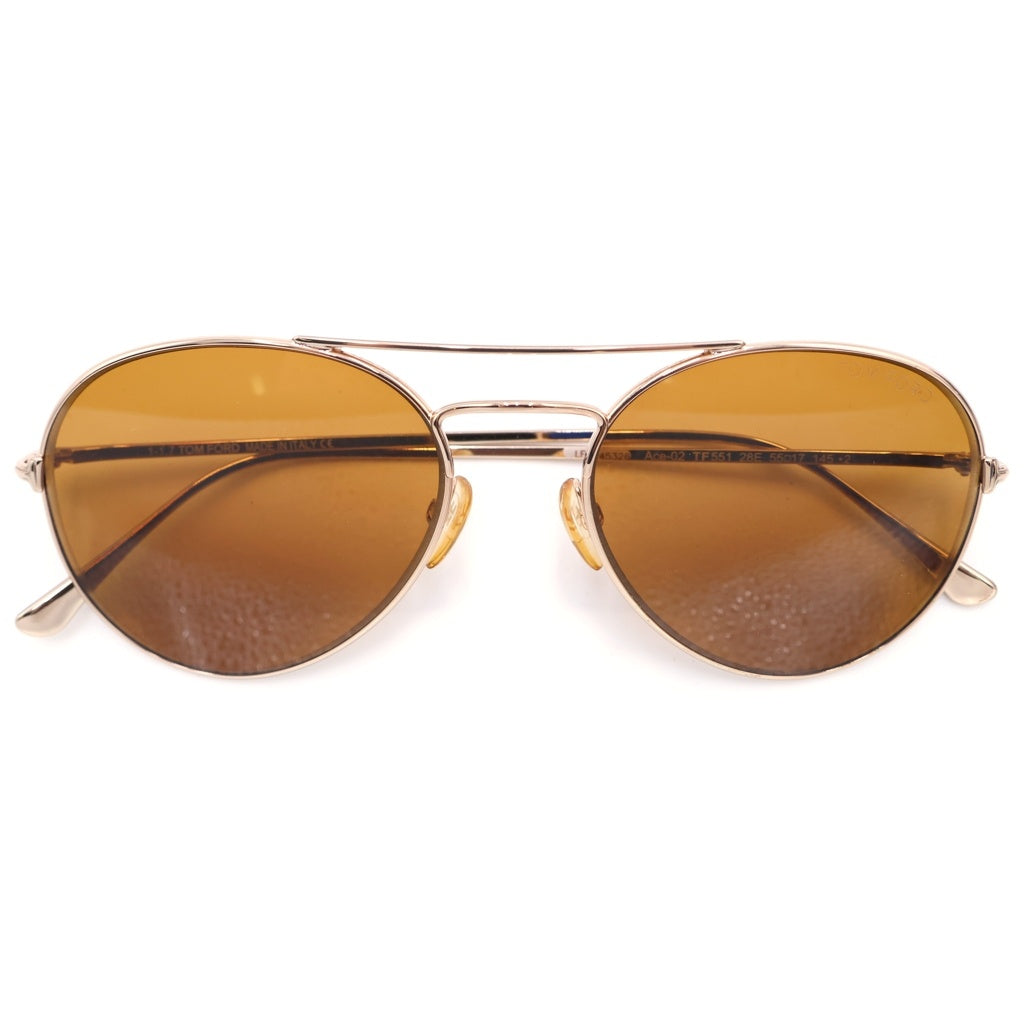 TOM FORD(トムフォード) ACE-02 TF551 ティアドロップサングラス アイウェア 眼鏡 ゴールド