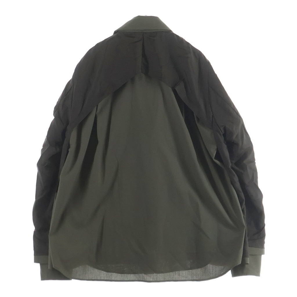 Sacai(サカイ) 21AW SUITING JACKET 21-02550M スーティング ジャケット ドッキングシャツジャケット カーキ