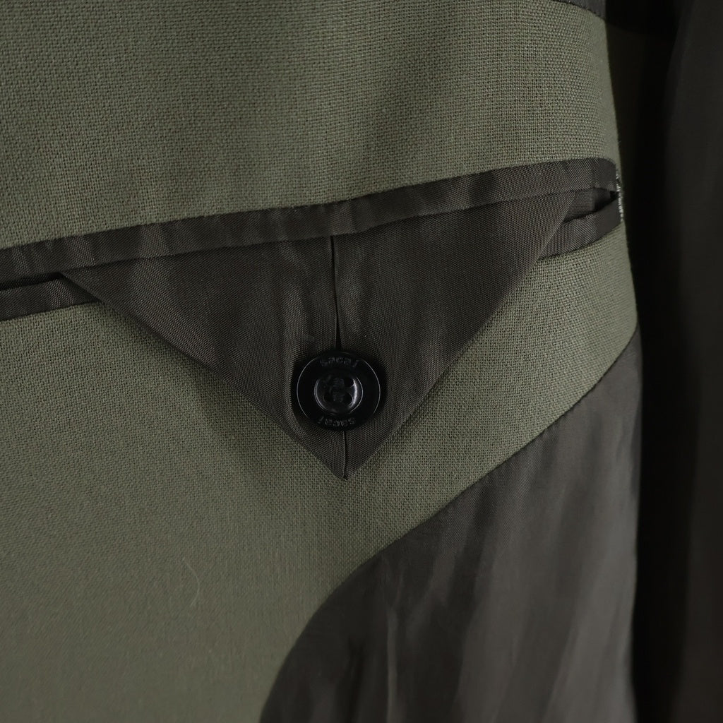 Sacai(サカイ) 21AW SUITING JACKET 21-02550M スーティング ジャケット ドッキングシャツジャケット カーキ
