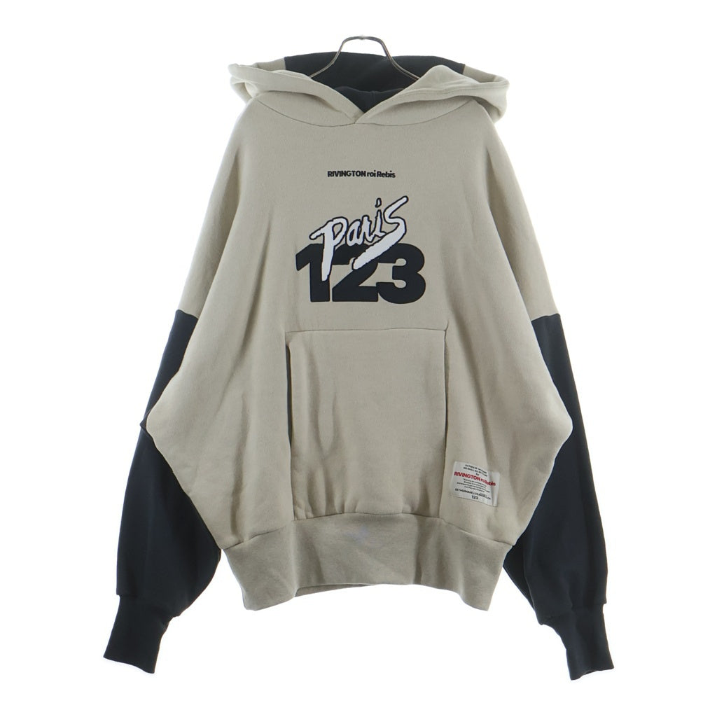 RRR123 RIVINGTON roi Rebis(リヴィントンロイレビス) CVA IMITATION OF PARIS HOODIE イミテーション オブ プルオーバースウェットパーカー フーディー アイボリー