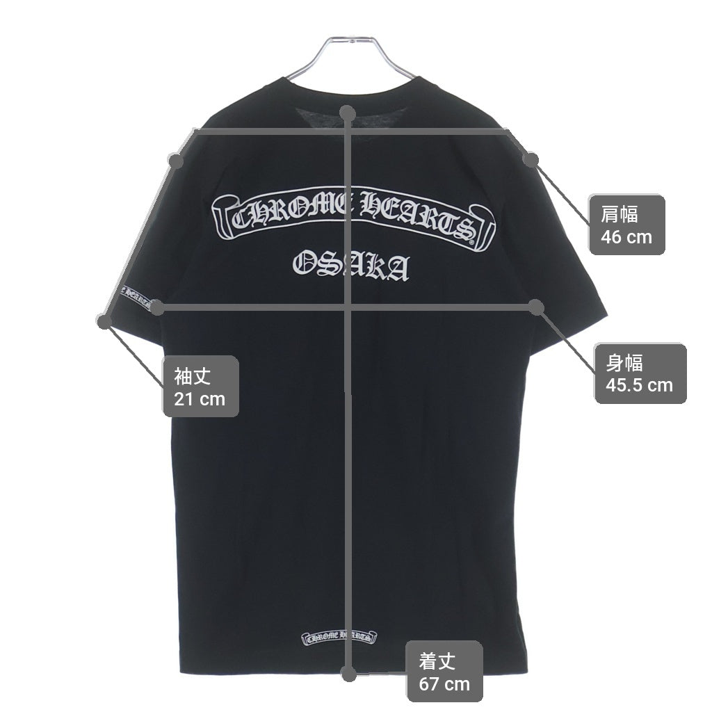 CHROME HEARTS(クロムハーツ) CH T-SHIRT LTD OSAKA 大阪限定 バック スクロールラベルプリント 半袖Tシャツ ブラック