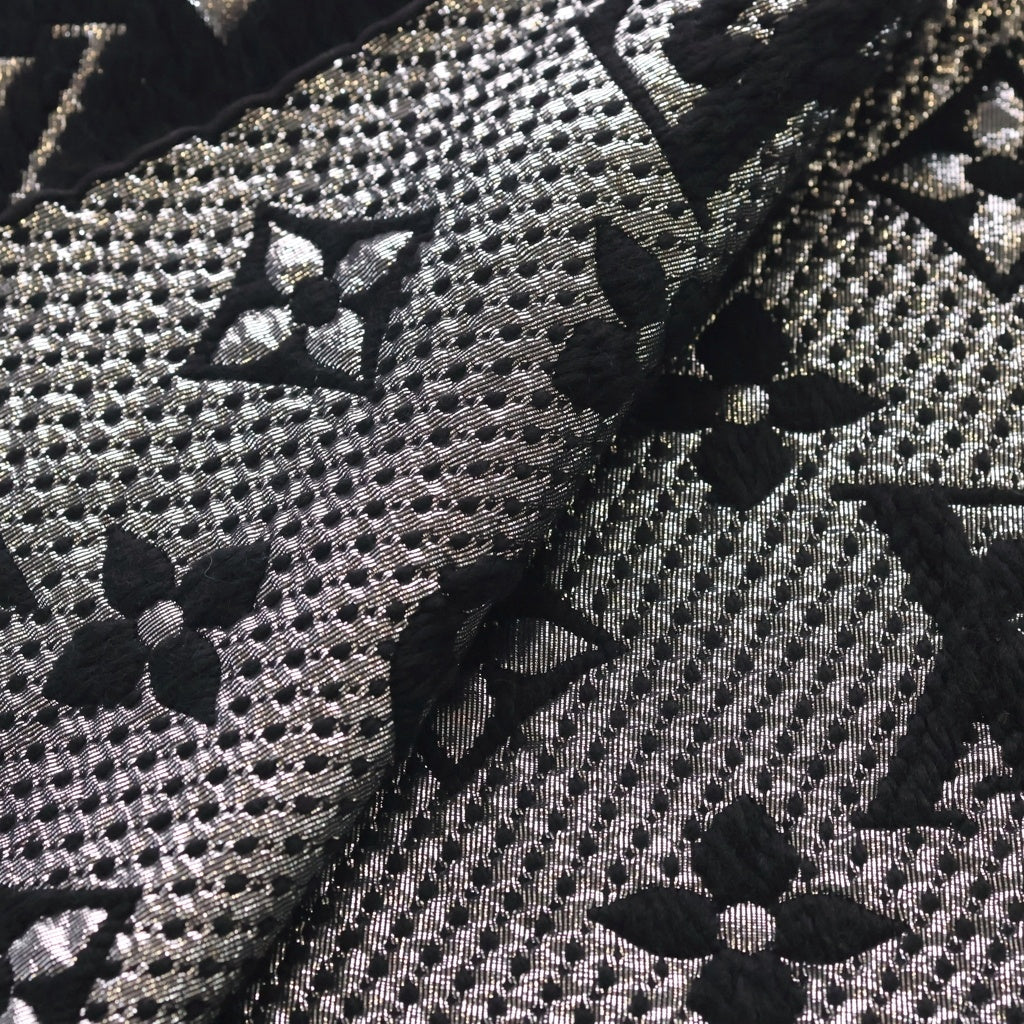 LOUIS VUITTON(ルイヴィトン) エシャルプ ロゴマニア モノグラム シルク混 ウールマフラー ストール ブラック M75833 レディース