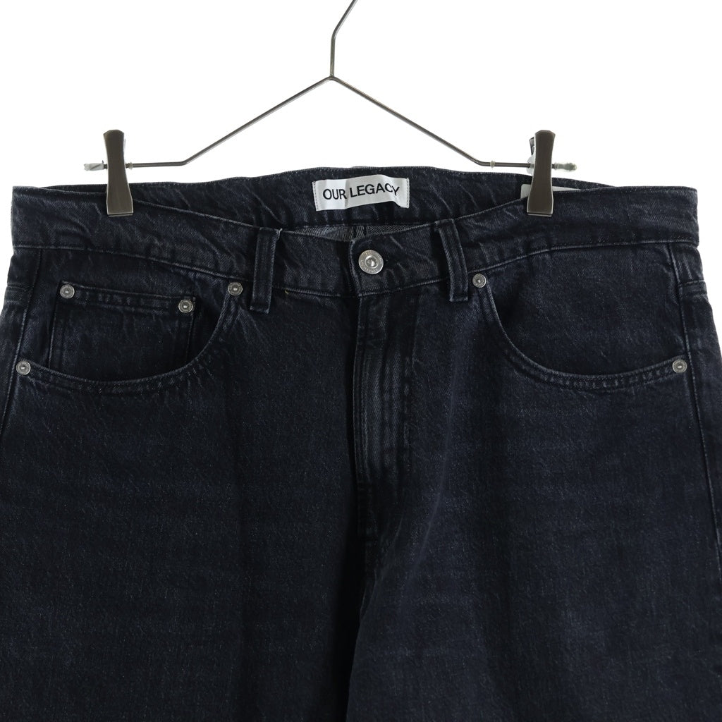 OUR LEGACY(アワーレガシー) THIRD CUT SUPERGREY-WASH M4195TS ワイドデニムパンツ ブラック 34