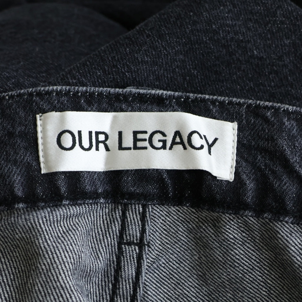 OUR LEGACY(アワーレガシー) THIRD CUT SUPERGREY-WASH M4195TS ワイドデニムパンツ ブラック 34