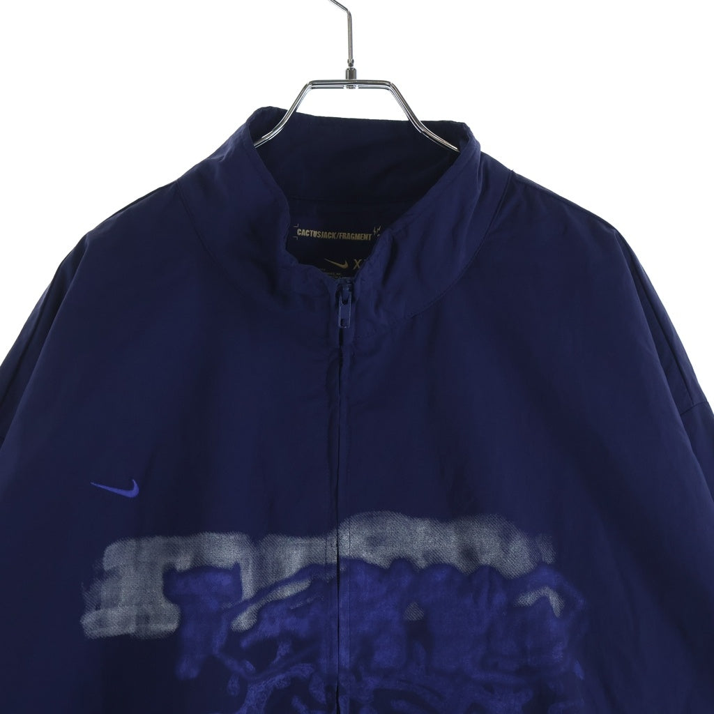 NIKE(ナイキ) ×Travis Scott ×Fragment Tokyo Windbreaker Zip Jacket トラヴィススコット カクタスジャック フラグメントデザイン ジップアップジャケット ネイビー