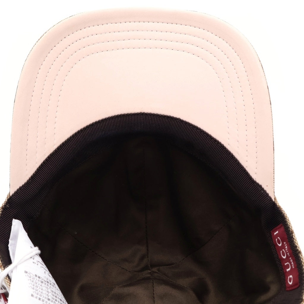 GUCCI(グッチ) 25SS ×Higuchi Yuko GG Canvas Cap ヒグチユウコ GGキャンバス ベースボールキャップ 帽子 ベージュ/ピンク 847862 3HBFT レディース