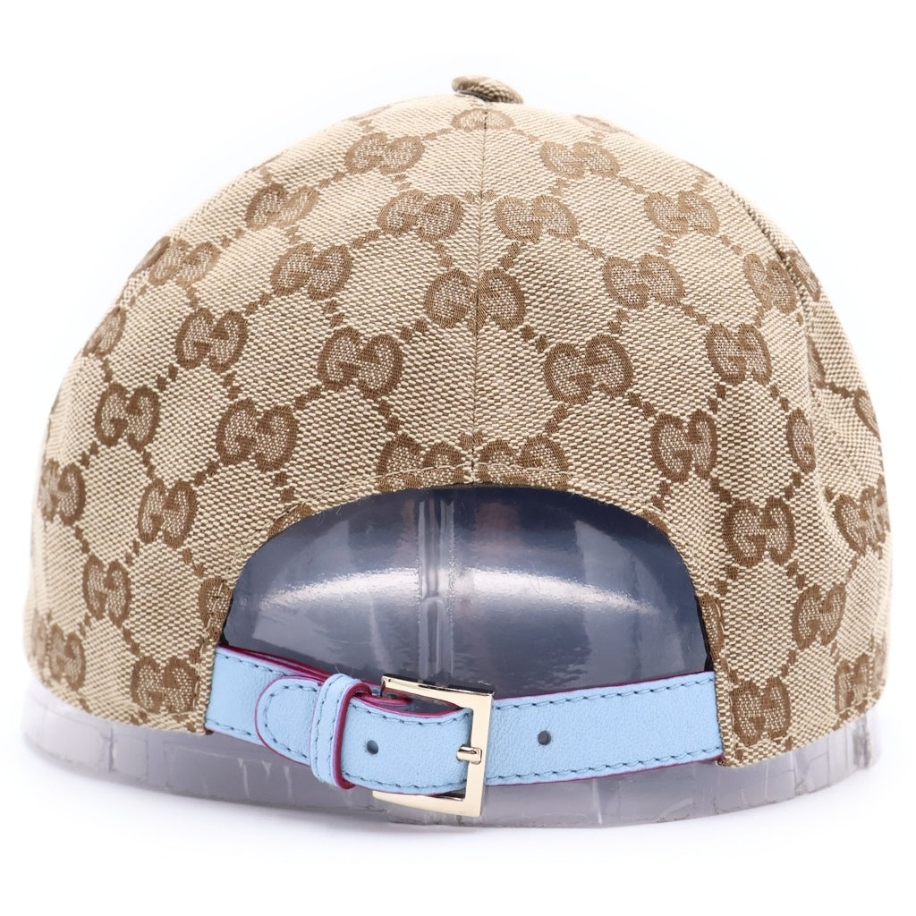 GUCCI(グッチ) 25SS ×Higuchi Yuko GG Canvas Cap ヒグチユウコ GGキャンバス ベースボールキャップ 帽子 ベージュ/ブルー 847862 3HBFT レディース