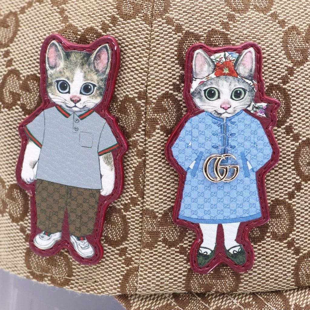 GUCCI(グッチ) 25SS ×Higuchi Yuko GG Canvas Cap ヒグチユウコ GGキャンバス ベースボールキャップ 帽子 ベージュ/ブルー 847862 3HBFT レディース