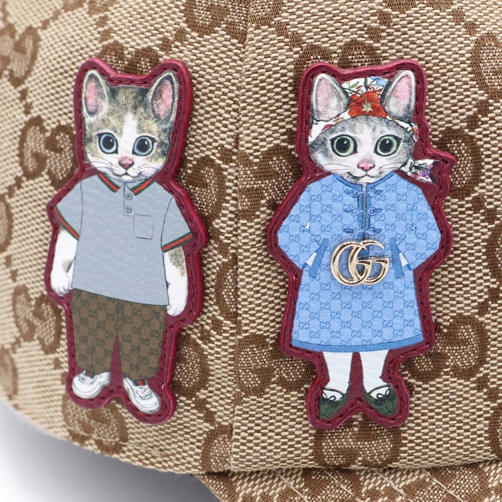 GUCCI(グッチ) 25SS ×Higuchi Yuko GG Canvas Cap ヒグチユウコ GGキャンバス ベースボールキャップ 帽子 ベージュ/ブルー 847862 3HBFT レディース