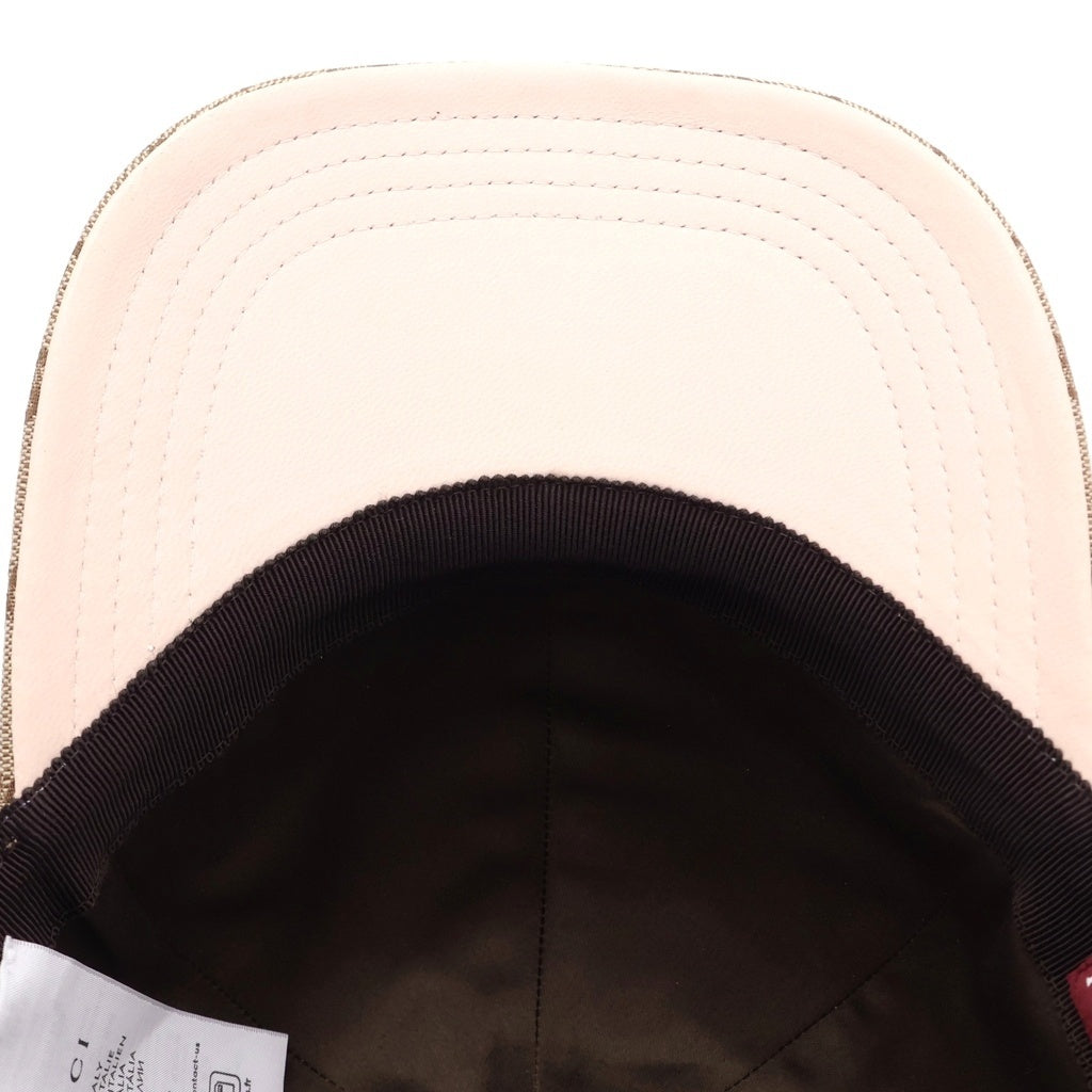 GUCCI(グッチ) 25SS ×Higuchi Yuko GG Canvas Cap ヒグチユウコ GGキャンバス ベースボールキャップ 帽子 ベージュ/ピンク 847862 3HBFT レディース