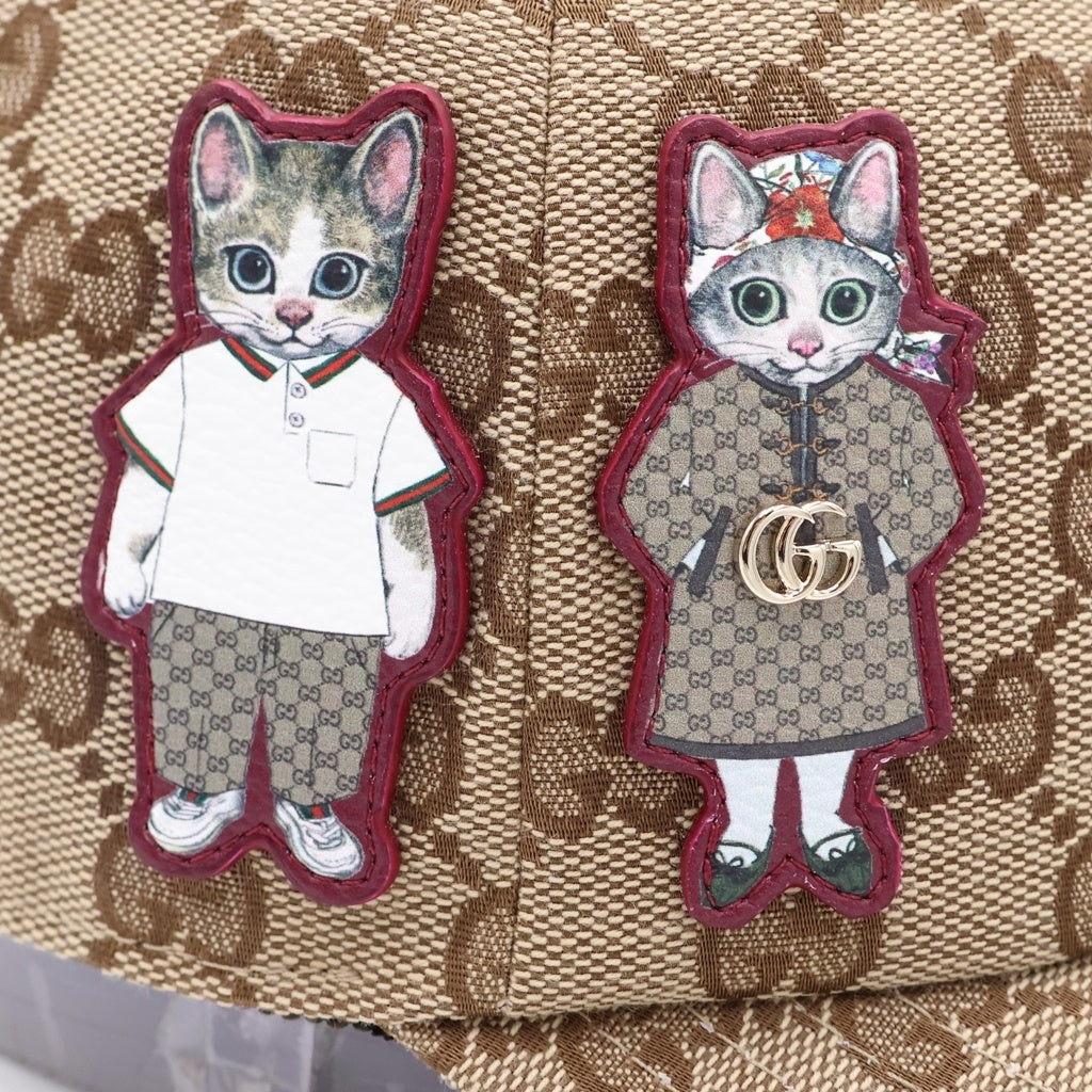GUCCI(グッチ) 25SS ×Higuchi Yuko GG Canvas Cap ヒグチユウコ GGキャンバス ベースボールキャップ 帽子 ベージュ/ピンク 847862 3HBFT レディース