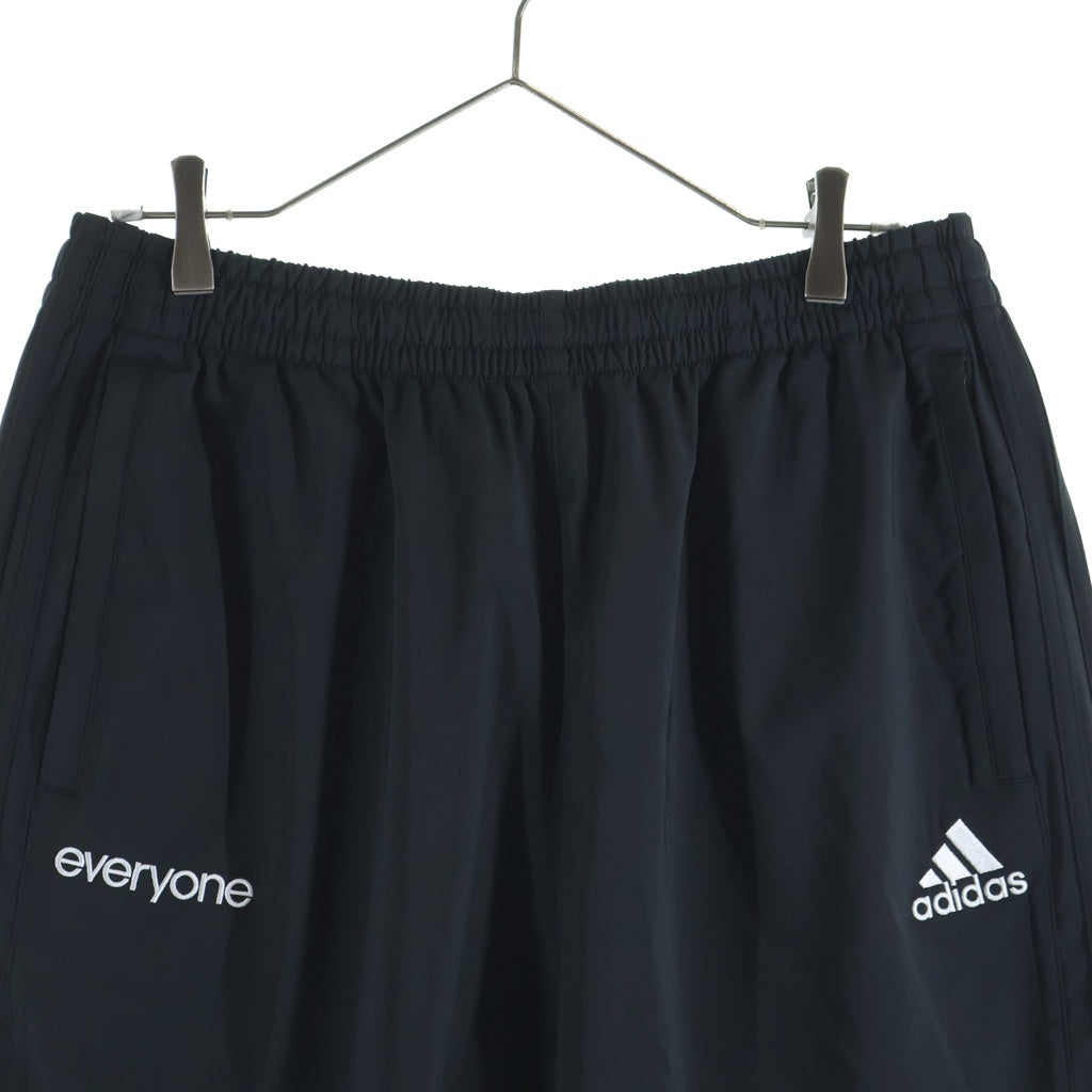 everyone(エブリワン) ×adidas PANTS アディダス ロゴ刺繍 トラックパンツ ブラック KS0622