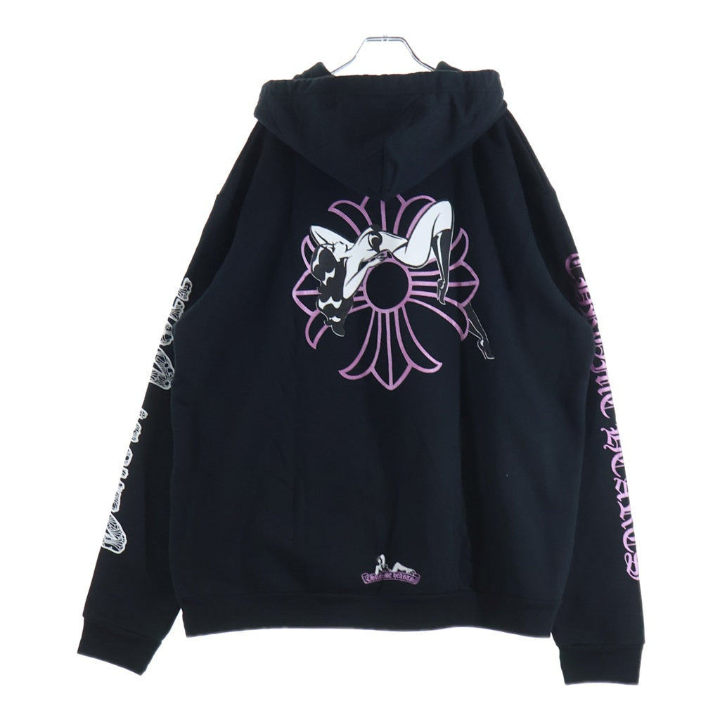 CHROME HEARTS(クロムハーツ) 26SS DEADLY DOLL SWTSHRT PLVR LTD ONLINE オンライン限定 デッドリードール プルオーバースウェットパーカー フーディー ブラック