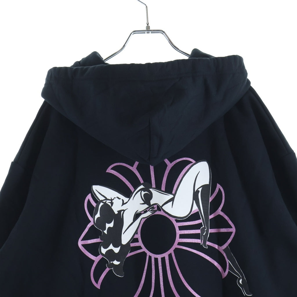 CHROME HEARTS(クロムハーツ) 26SS DEADLY DOLL SWTSHRT PLVR LTD ONLINE オンライン限定 デッドリードール プルオーバースウェットパーカー フーディー ブラック