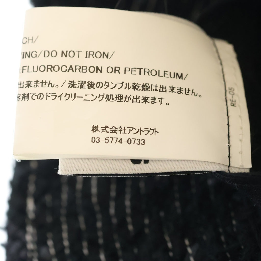 READY MADE(レディメイド) ×DENIM TEARS COTTON WREATH TWEED BUCKET HAT デニムティアーズ ツイード バケットハット 帽子 ブラック RE-DT-BK-00-00-16