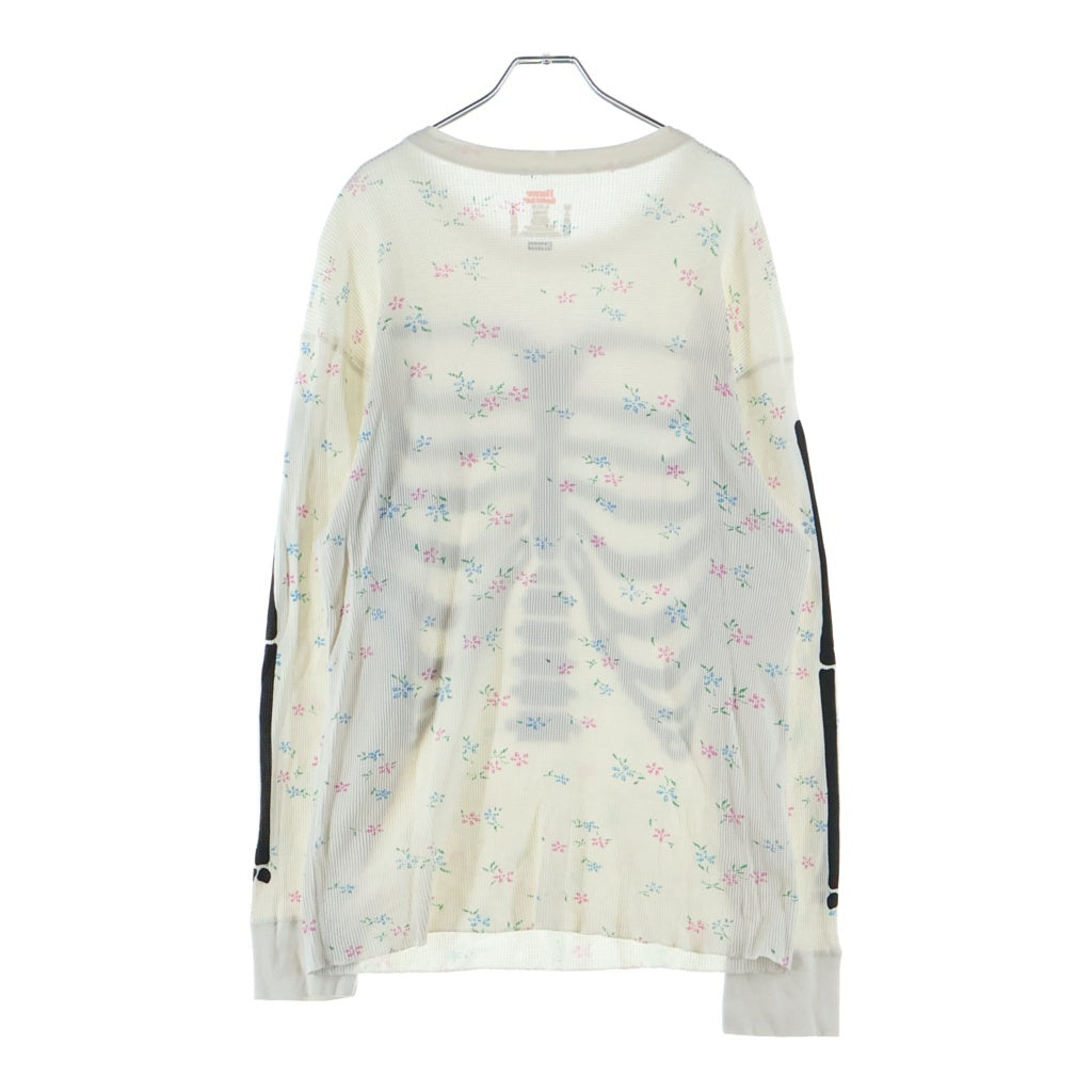 SUPREME(シュプリーム) 25AW Hanes Bones Thermal Crew Floral (1Pack) ヘインズ ボーン 花柄 サーマル長袖Tシャツ ロンT ホワイト