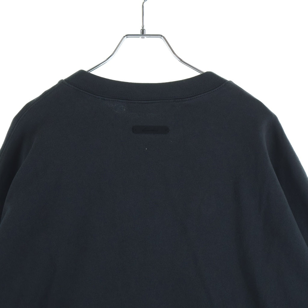 FEAR OF GOD ESSENTIALS(フィアオブゴッド エッセンシャルズ) CAMPUS 90'S LONG SLEEVE TEE フロントロゴ オーバーサイズ ロングスリーブ長袖Tシャツ ブラック