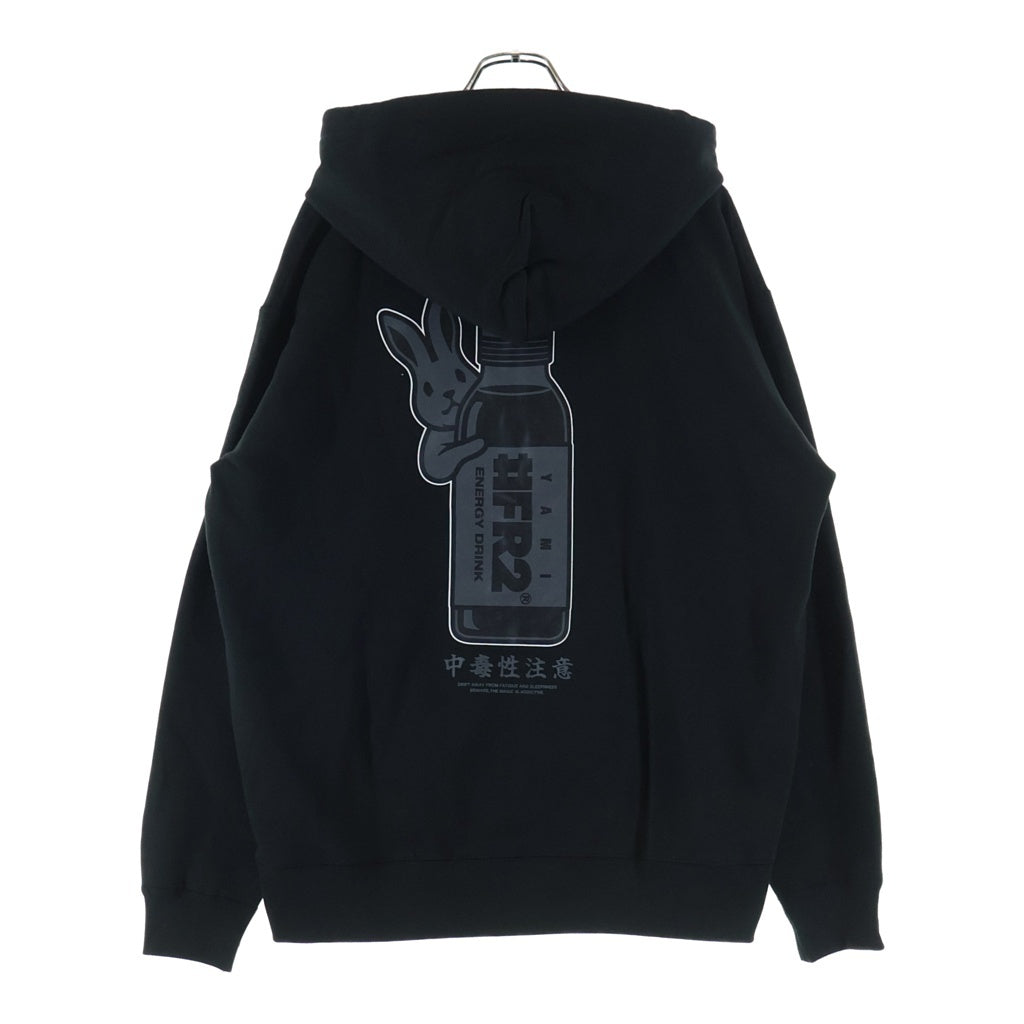 FR2(エフアールツー) Embroidery Zip Hoodie FR2闇 大阪限定 ジップアップスウェットパーカー フーディー ブラック
