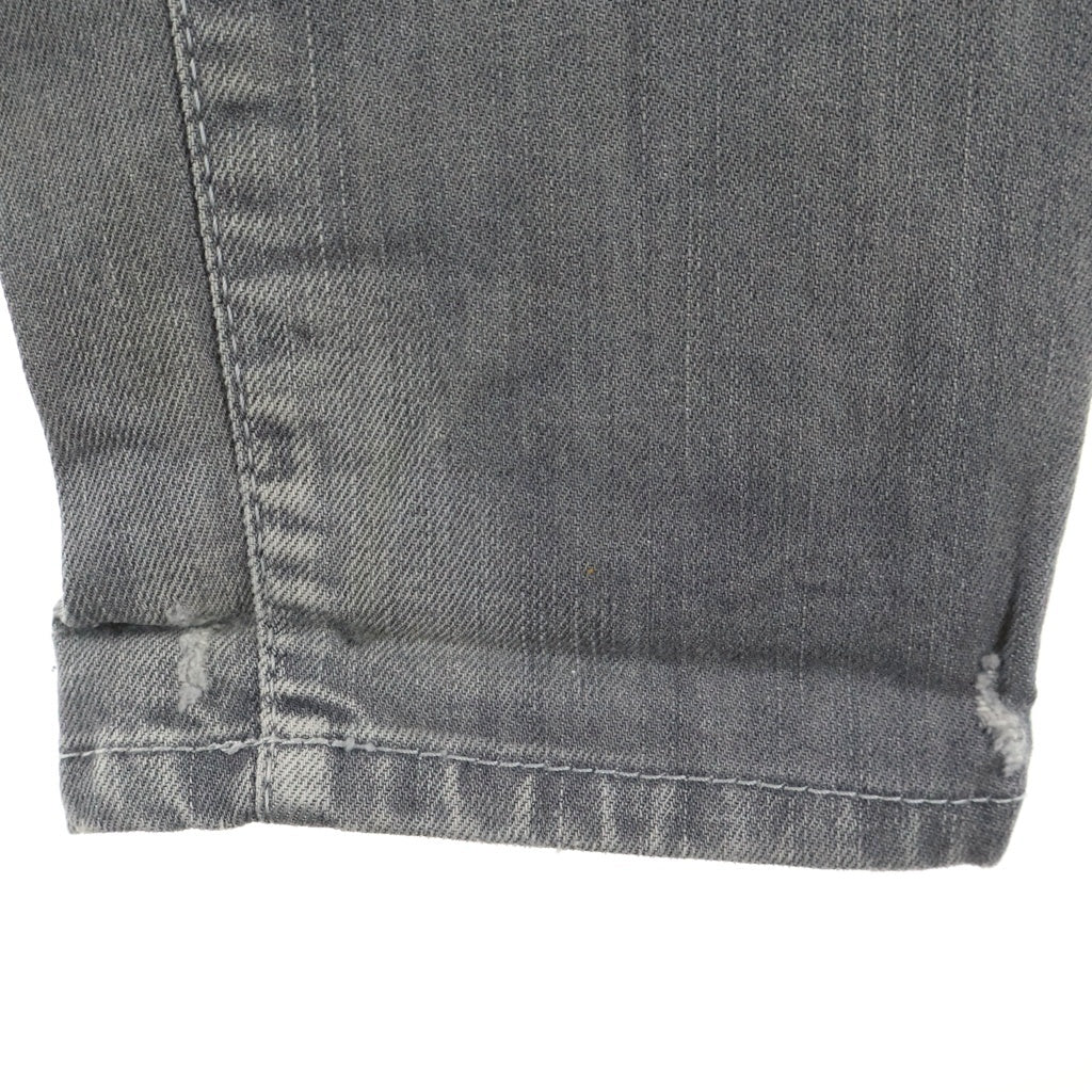 DSQUARED2(ディースクエアード) 19AW Skinny Dan Jean ダメージ加工 ペイント ボタンフライ デニムスキニーパンツ グレー S74LB0581