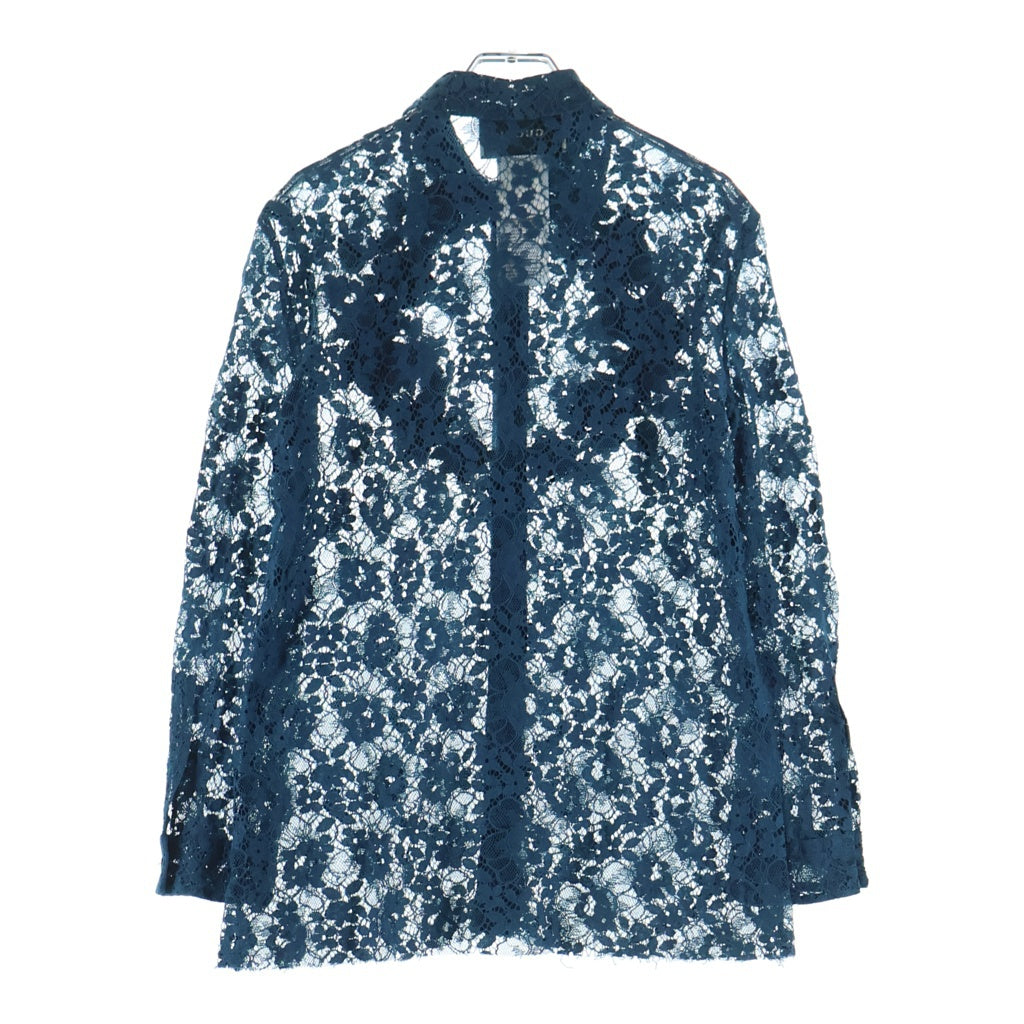 GUCCI(グッチ) 16SS Floral Shirt 花柄刺繍 レース長袖シャツ ネイビー 419616 ZGZ82 レディース