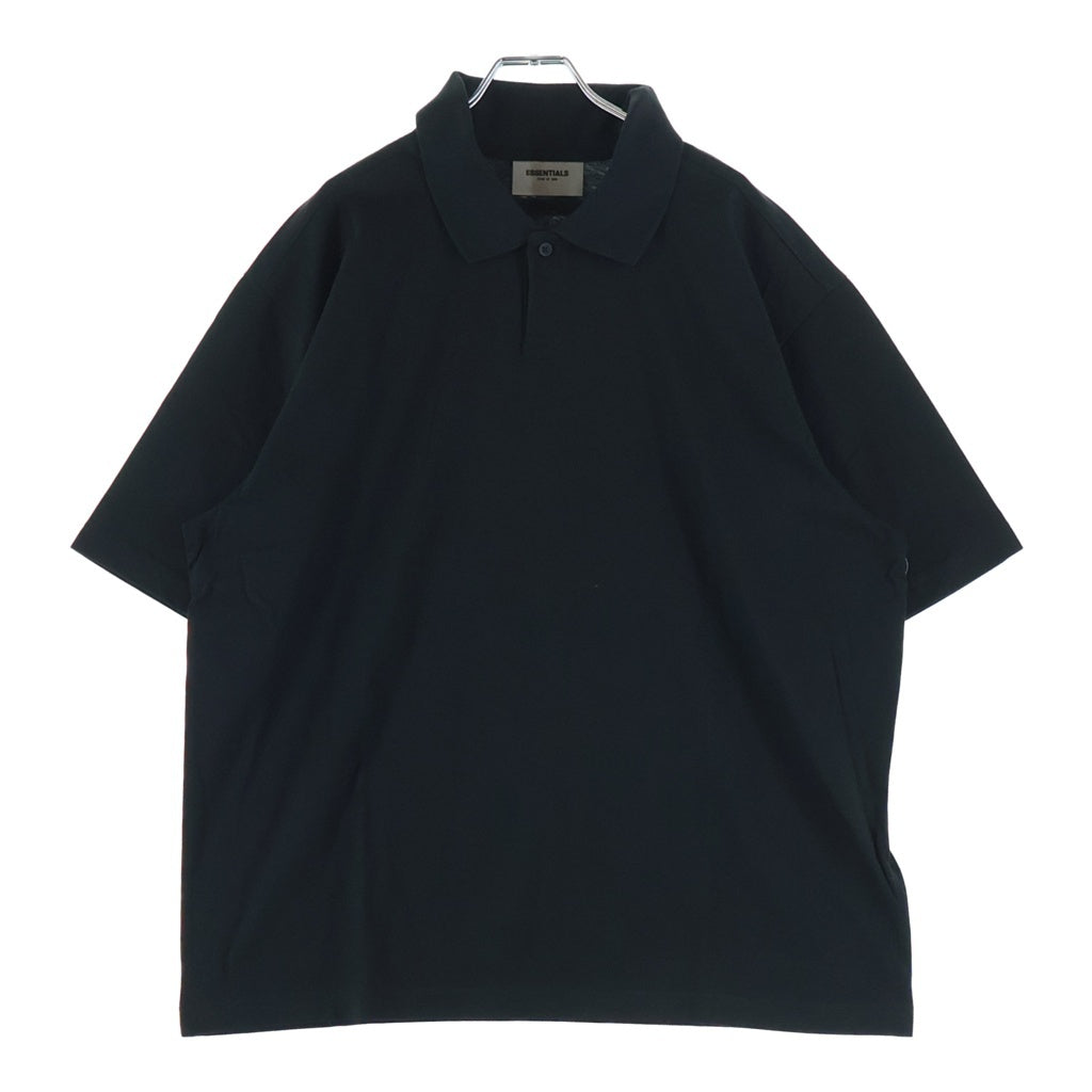 FEAR OF GOD ESSENTIALS(フィアオブゴッド エッセンシャルズ) S/S POLO SHIRT バックラバーロゴ 半袖ポロシャツ ブラック
