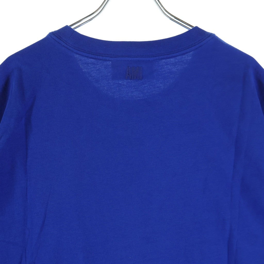 AMI Alexandre Mattiussi(アミアレクサンドルマテュッシ) T-Shirt ハートロゴ刺繍 半袖Tシャツ ブルー A21HJ128.726