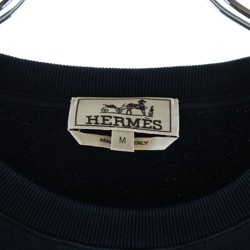HERMES エルメス エクスリブス ドラゴン クルーネックスウェットトレーナー ブラック HERMES(エルメス) エクスリブス ドラゴン クルーネックスウェット