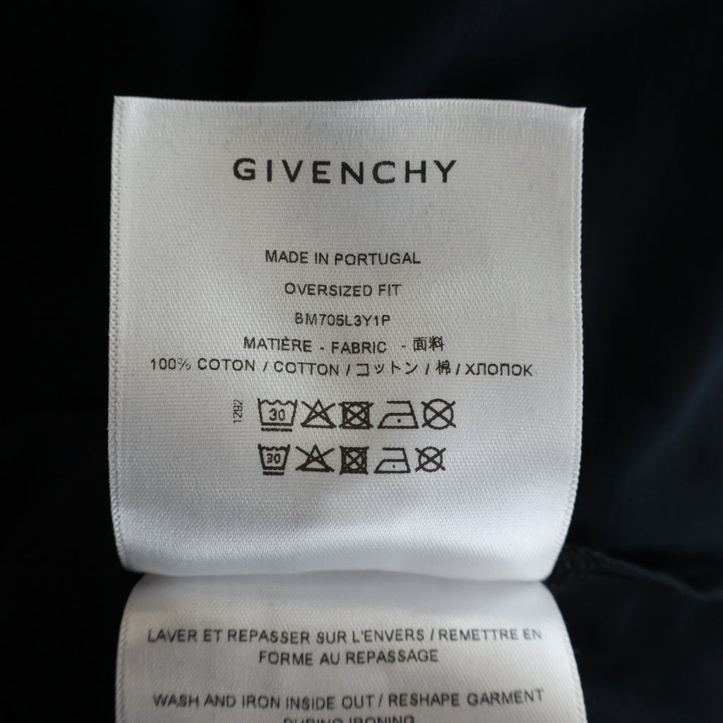 GIVENCHY(ジバンシィ) 18SS Rottweiler T-Shirt ロットワイラー ドッグプリント半袖Tシャツ ブラック BM705L3Y1P