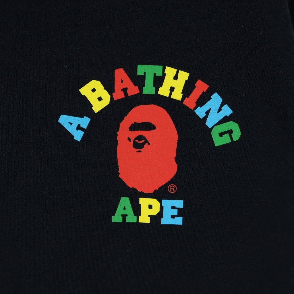 A BATHING APE(アベイシングエイプ) COLORS COLLEGE ATS TEE 1M30-110-028 カラーズ カレッジTシャツ 半袖カットソー ブラック