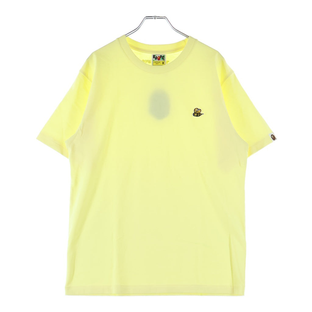 A BATHING APE(アベイシングエイプ) BEE ONE POINT TEE 1M30-110-302 蜂 ワンポイントTシャツ 半袖カットソー イエロー