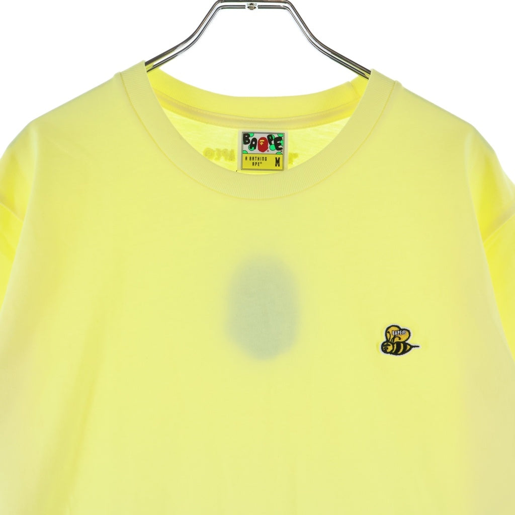 A BATHING APE(アベイシングエイプ) BEE ONE POINT TEE 1M30-110-302 蜂 ワンポイントTシャツ 半袖カットソー イエロー