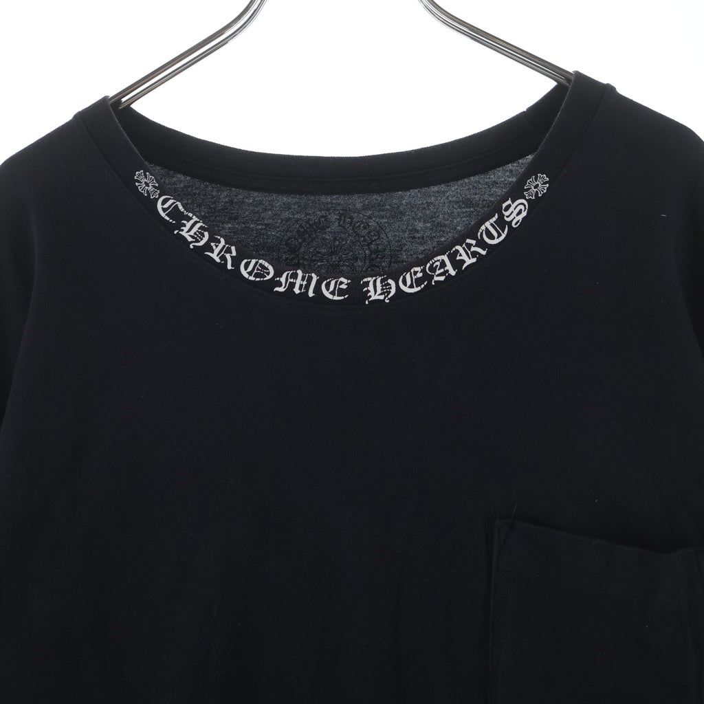 CHROME HEARTS(クロムハーツ) CH L/S T-SHIRT ネックロゴ 長袖Tシャツ ロンT ブラック