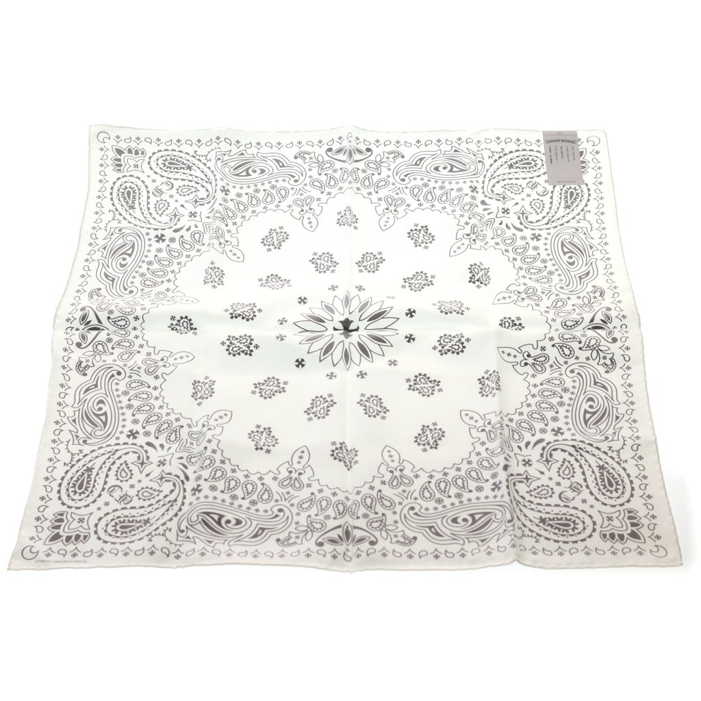 CHROME HEARTS(クロムハーツ) SILK BANDANA SCARF シルク バンダナ スカーフ ホワイト