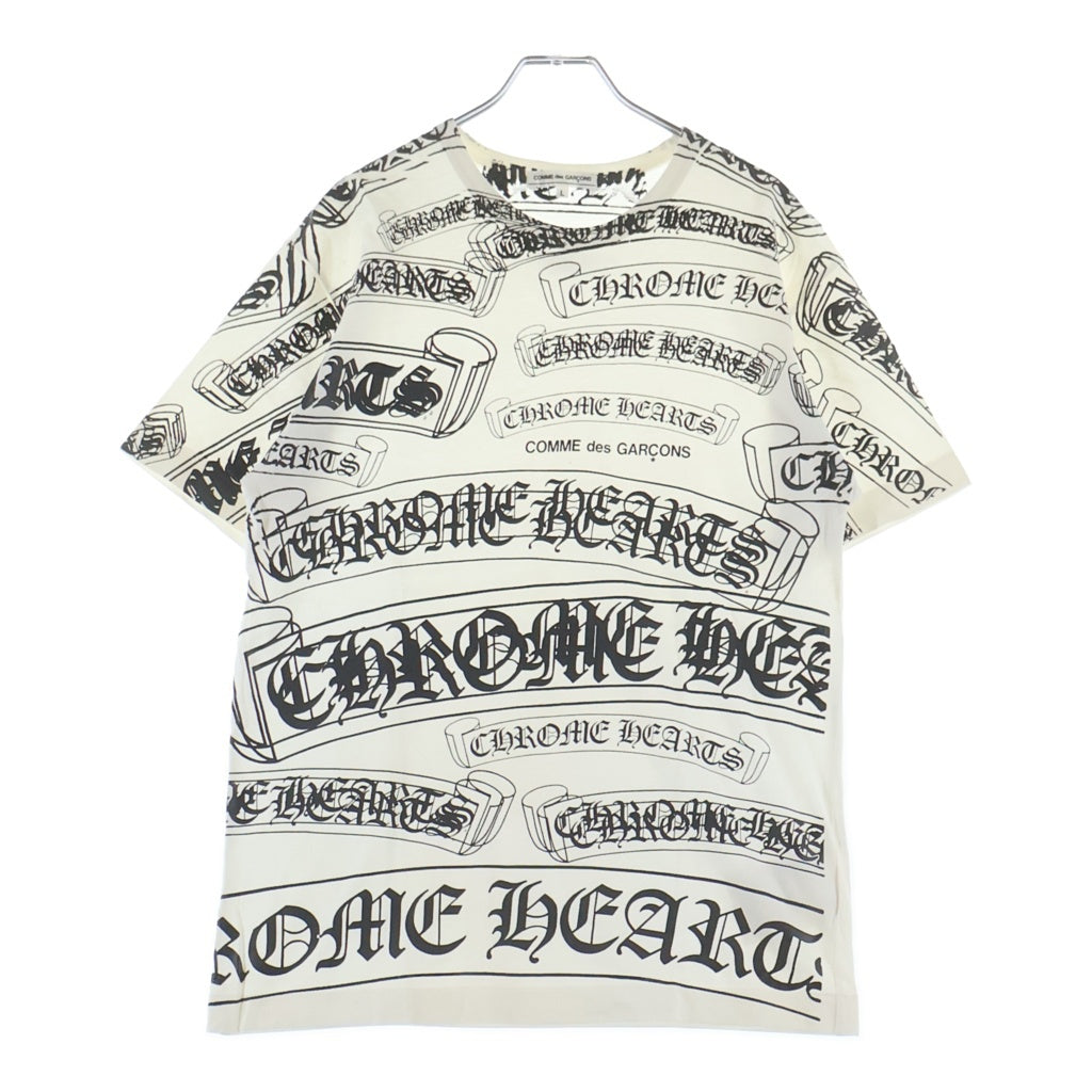CHROME HEARTS(クロムハーツ) ×COMME des GARCONS T-SHIRT コムデギャルソン スクロールプリント 半袖Tシャツ ホワイト OT-T022