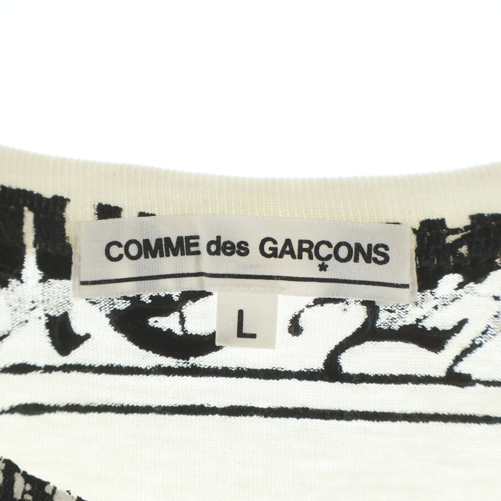 CHROME HEARTS(クロムハーツ) ×COMME des GARCONS T-SHIRT コムデギャルソン スクロールプリント 半袖Tシャツ ホワイト OT-T022