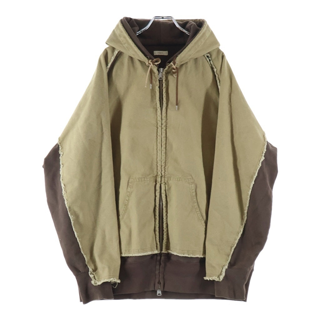 YOKE(ヨーク) Connected Work Parka YK26SS01196B ドッキング ワーク フーディージャケット ブラウン/ベージュ